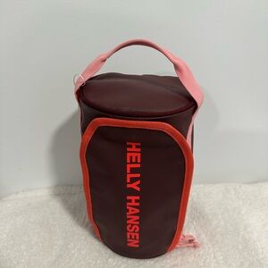 Helly Hansen Maroon Pouch with Pink Handle and Orange Trim